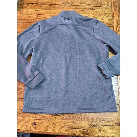 Under Armour Lg ColdGear Fleece Loose Fit 1/4 Zip Sweater Heather Sweatshirt H17 - Picture 7 of 7